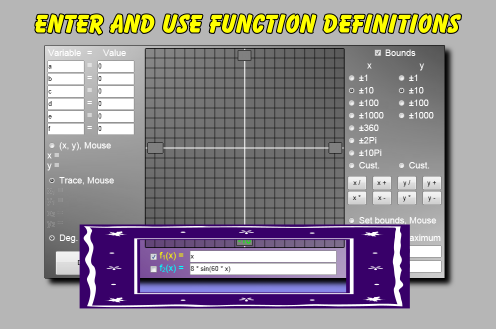 Where to enter and use function definitions.
