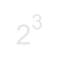 two raised to the third power is eight