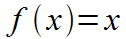 f of x equals x