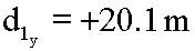 d1y = +20.1 m